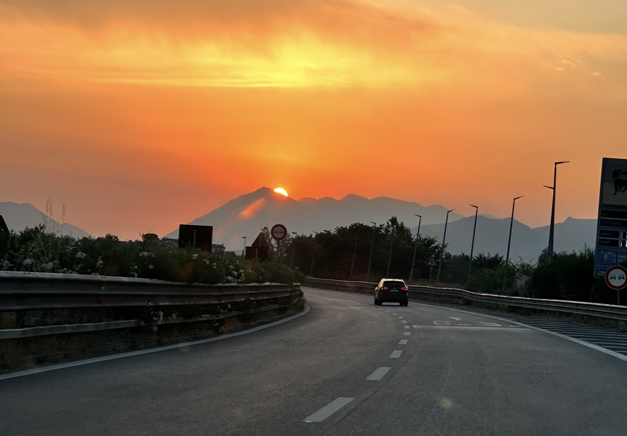 An evening on the road