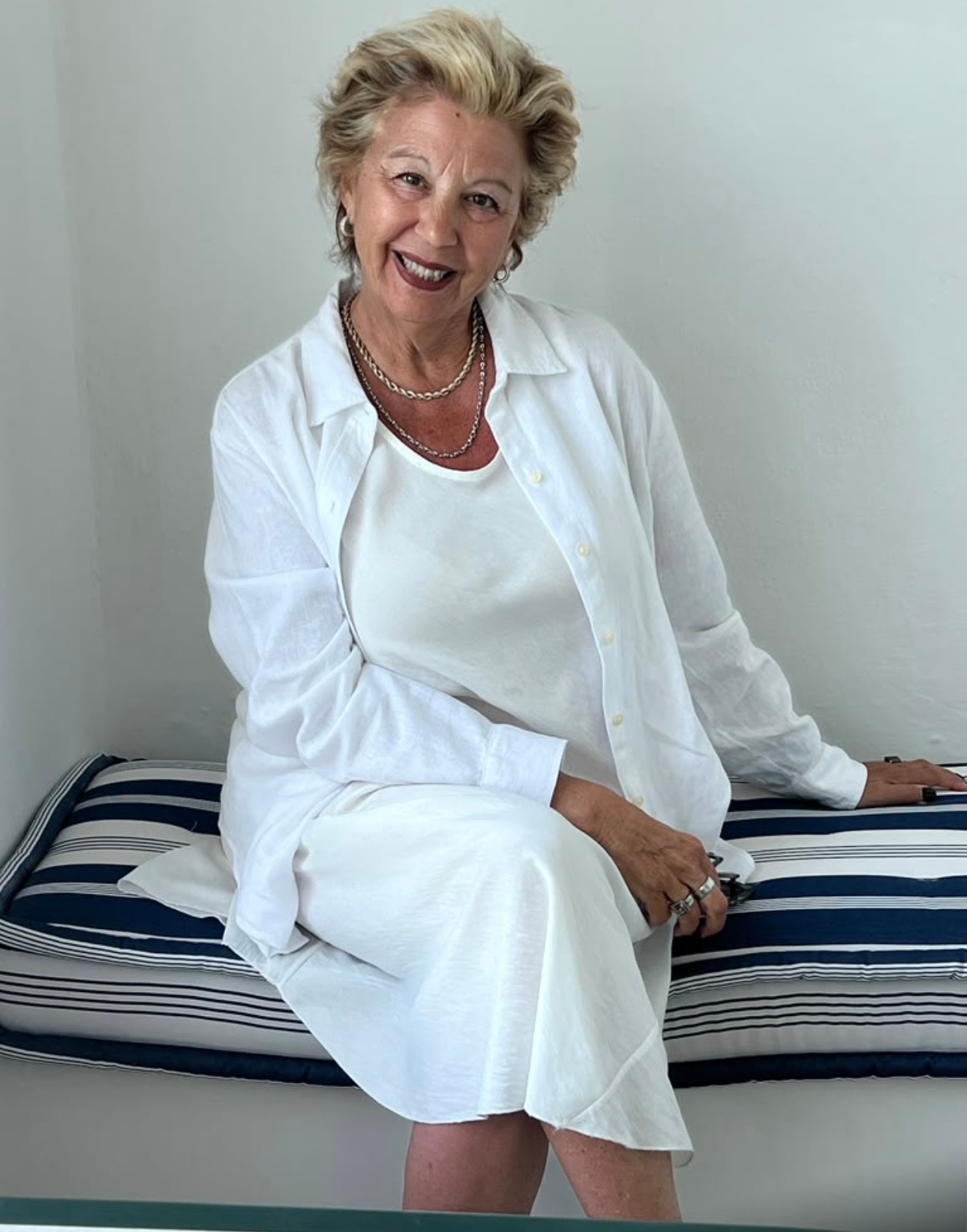 Laurinda Stanton smiling, your host in Santa Croce del Sannio